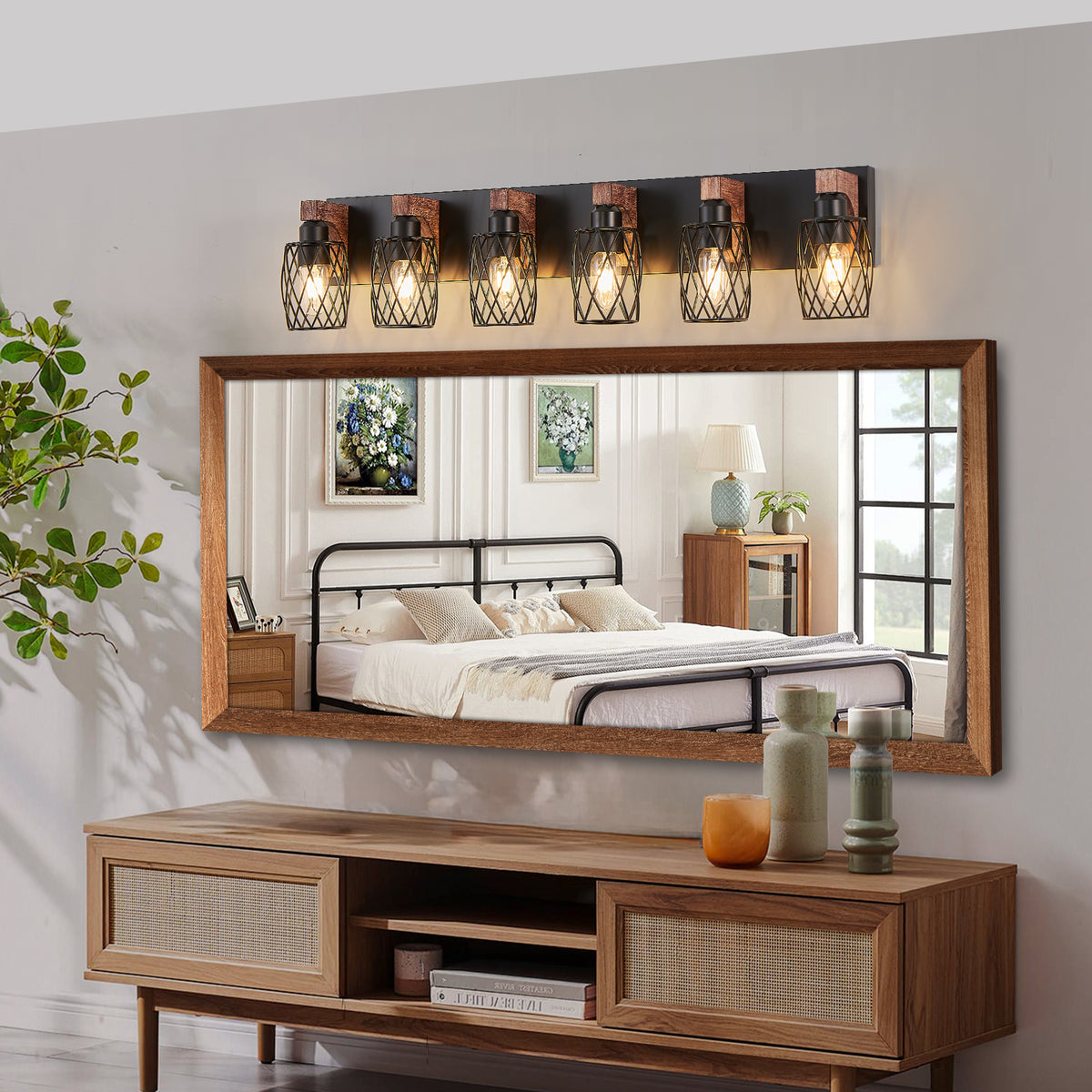 The Barrow Industrial Cage Wall Sconce