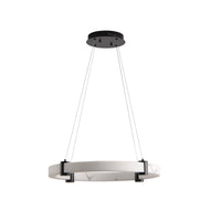 The Verona Marble-Finish Ring Pendant Light