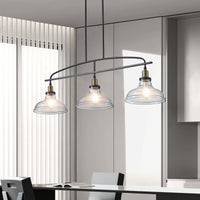 The Holbrook Industrial Glass Pendant Chandelier