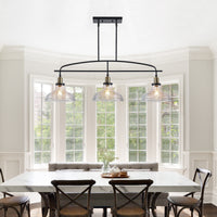 The Holbrook Industrial Glass Pendant Chandelier