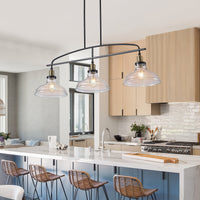 The Holbrook Industrial Glass Pendant Chandelier