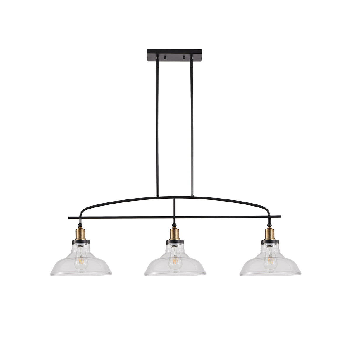 The Holbrook Industrial Glass Pendant Chandelier