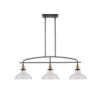 The Holbrook Industrial Glass Pendant Chandelier