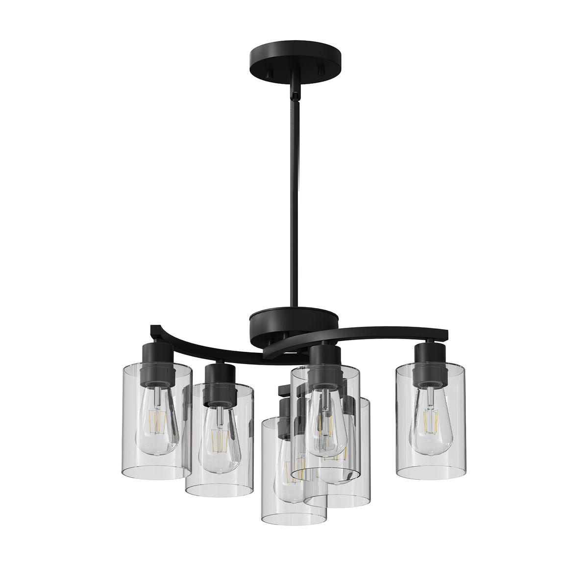 The Sheridan Industrial Glass Chandelier