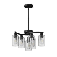 The Sheridan Industrial Glass Chandelier
