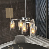 The Sheridan Industrial Glass Chandelier