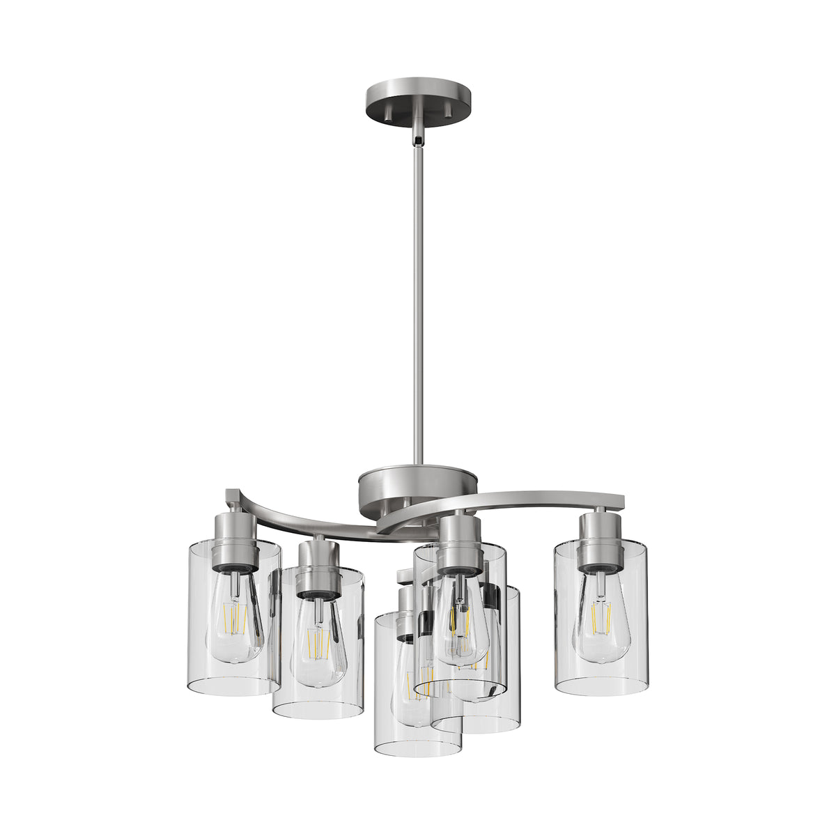 The Sheridan Industrial Glass Chandelier