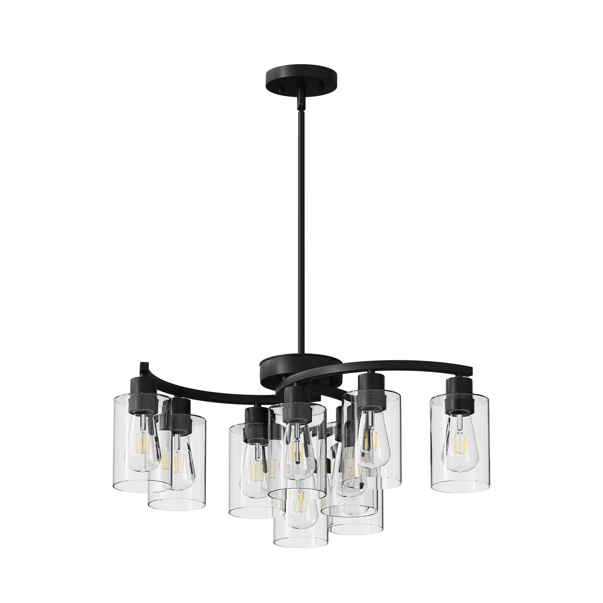 The Sheridan Industrial Glass Chandelier