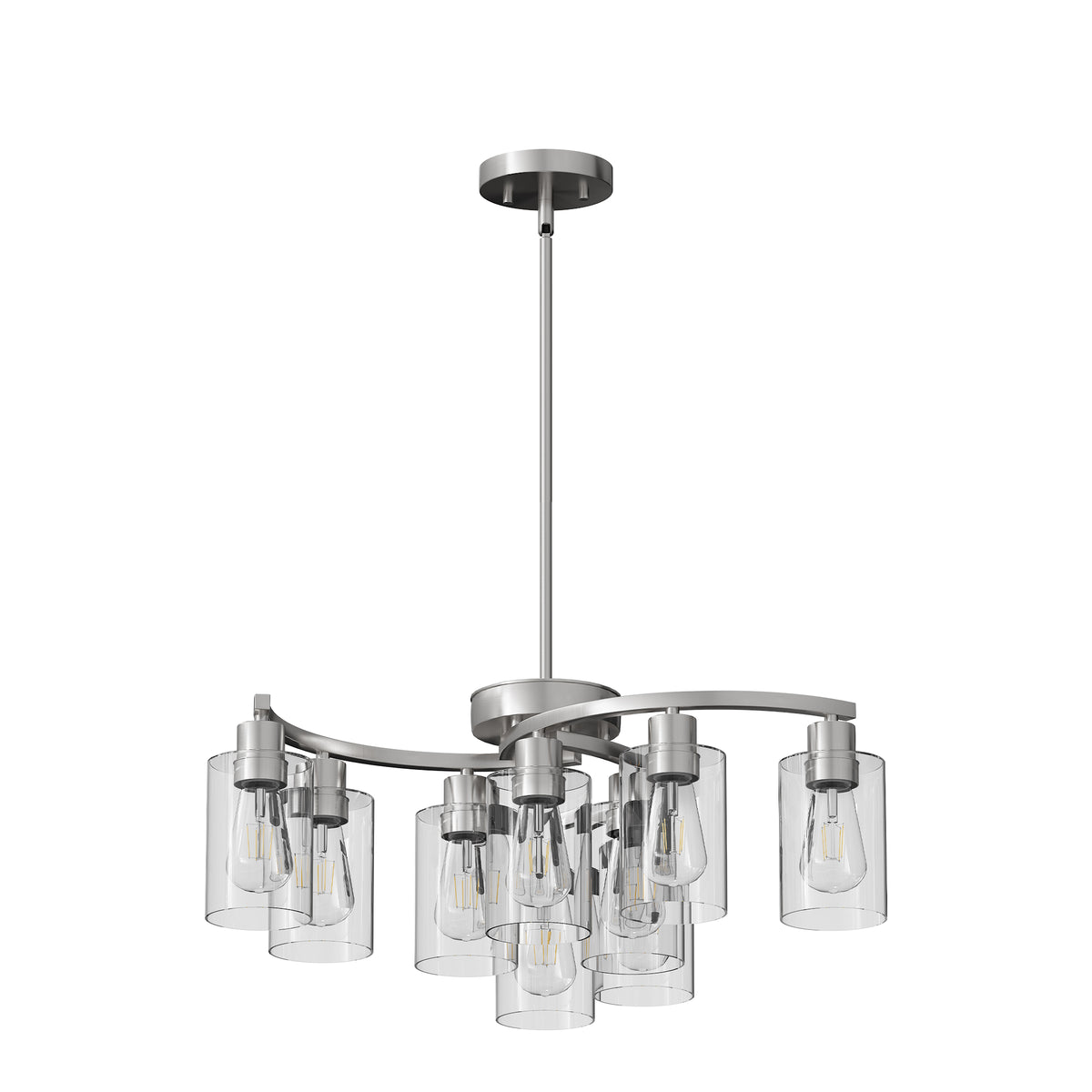 The Sheridan Industrial Glass Chandelier