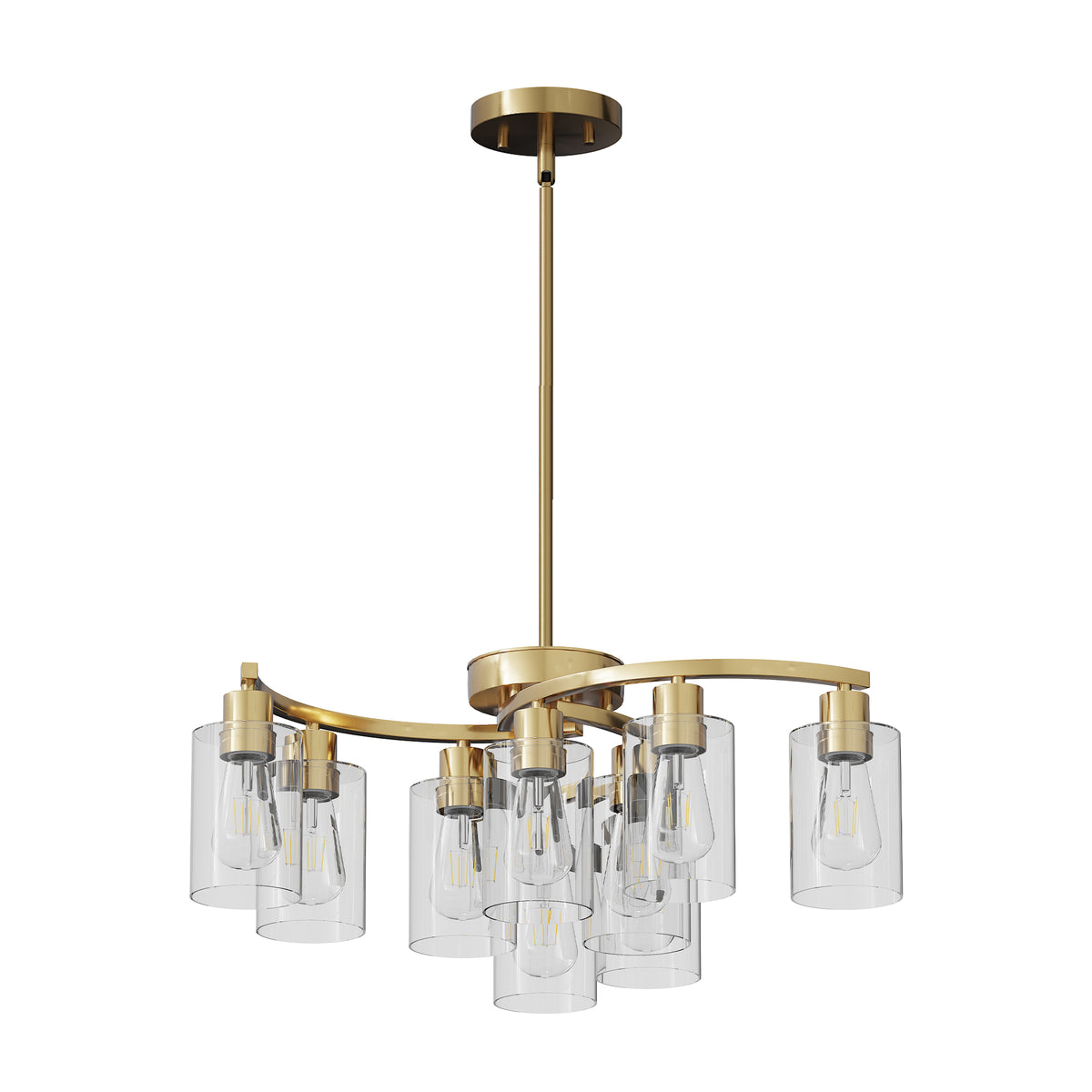 The Sheridan Industrial Glass Chandelier