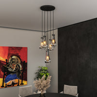 The Delacroix Raindrop Cluster Pendant Chandelier