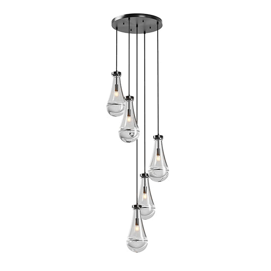 The Delacroix Raindrop Cluster Pendant Chandelier
