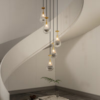 The Delacroix Raindrop Cluster Pendant Chandelier