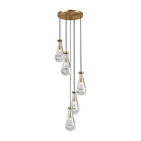 The Delacroix Raindrop Cluster Pendant Chandelier