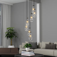 The Delacroix Raindrop Cluster Pendant Chandelier