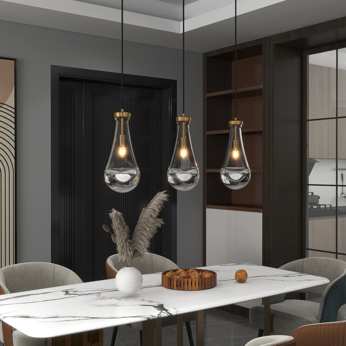 The Delacroix Raindrop Single Pendant Light
