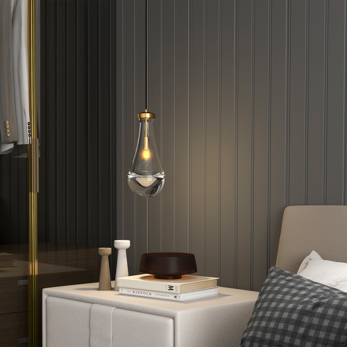 The Delacroix Raindrop Single Pendant Light