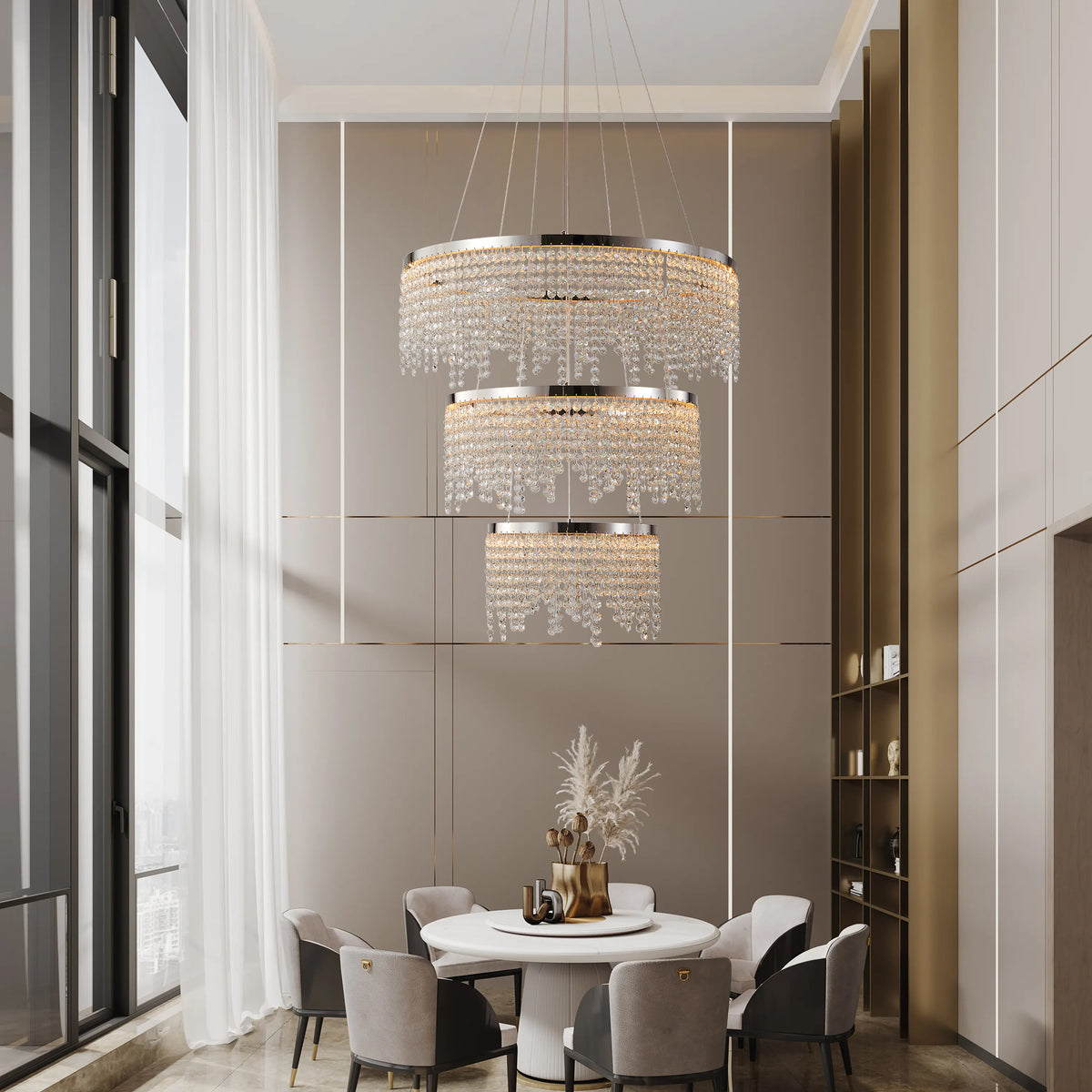 The Celestine Luxury Crystal LED Chandelier