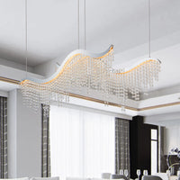 The Celestine Wave Crystal LED Chandelier