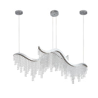 The Celestine Wave Crystal LED Chandelier