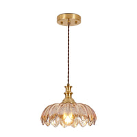 The Fenwick Vintage Floral Glass Pendant Light
