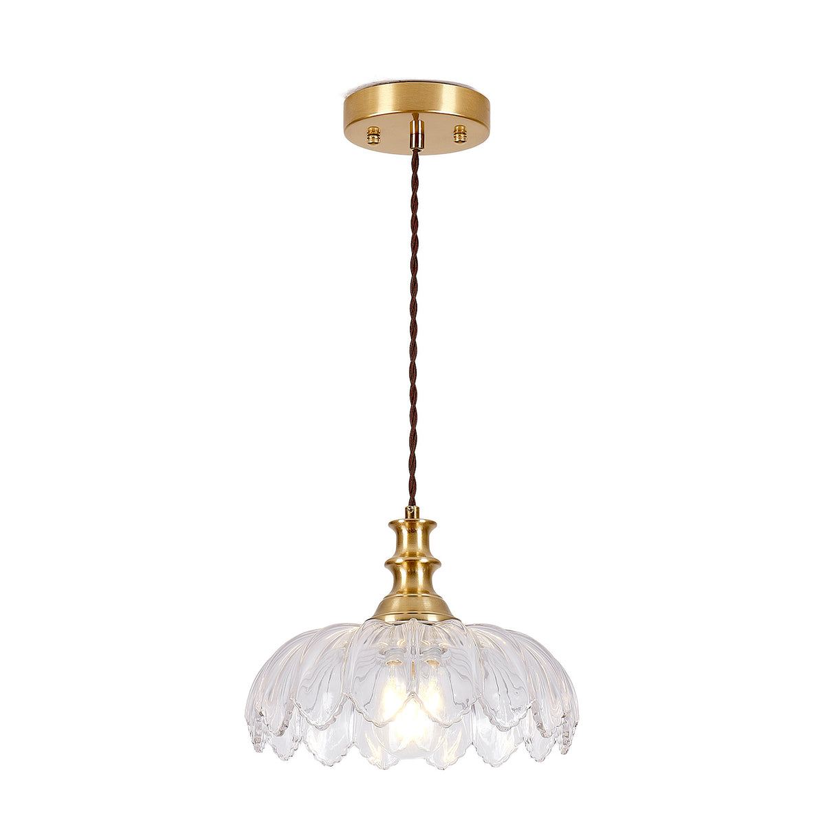The Fenwick Vintage Floral Glass Pendant Light