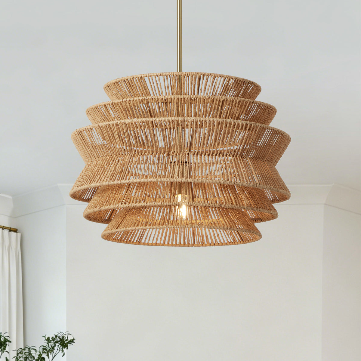 The Calloway Seagrass Woven Pendant Light