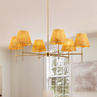 The Thatcher Rattan Boho Chandelier