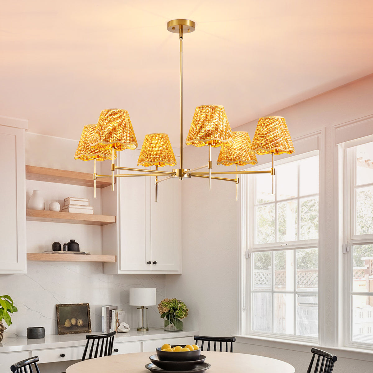 The Thatcher Rattan Boho Chandelier