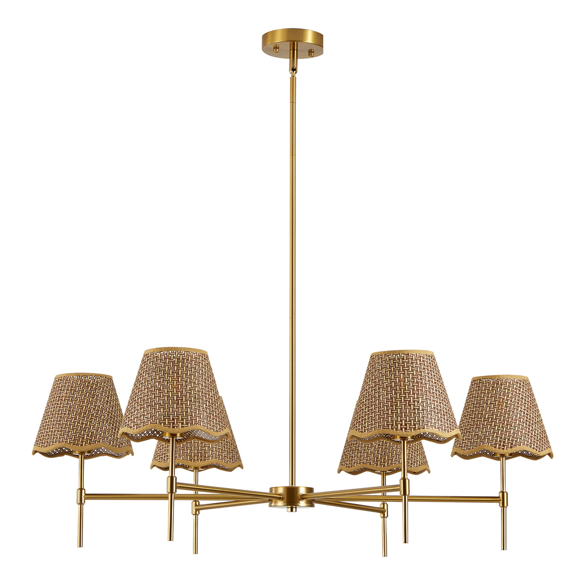 The Thatcher Rattan Boho Chandelier
