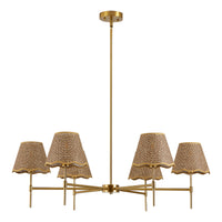 The Thatcher Rattan Boho Chandelier