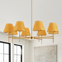 The Thatcher Rattan Boho Chandelier