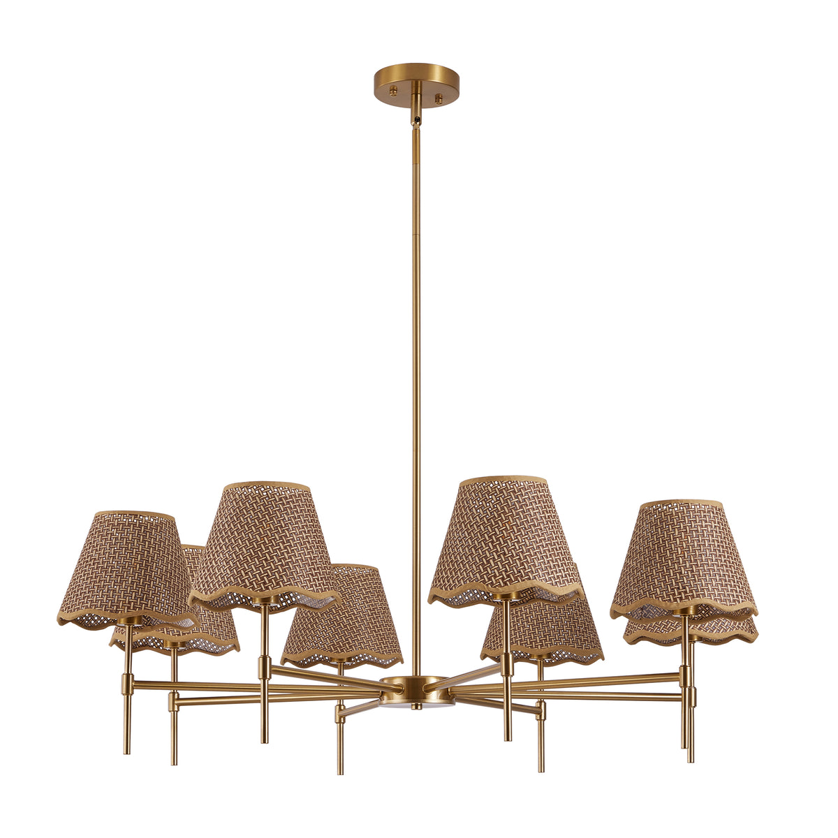 The Thatcher Rattan Boho Chandelier