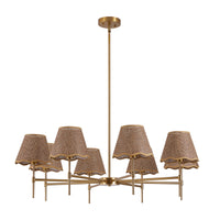 The Thatcher Rattan Boho Chandelier