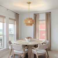 The Larkin Hand-Woven Rattan Pendant Light