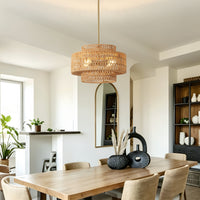 The Larkin Hand-Woven Rattan Pendant Light