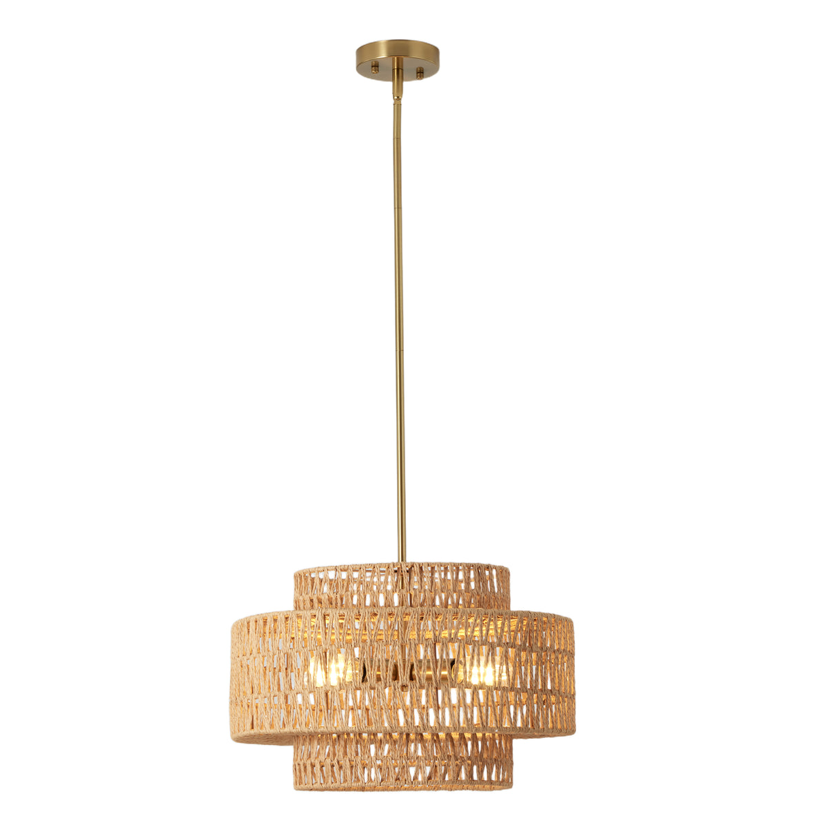 The Larkin Hand-Woven Rattan Pendant Light