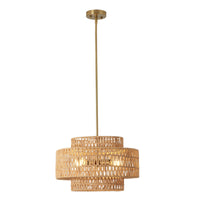 The Larkin Hand-Woven Rattan Pendant Light
