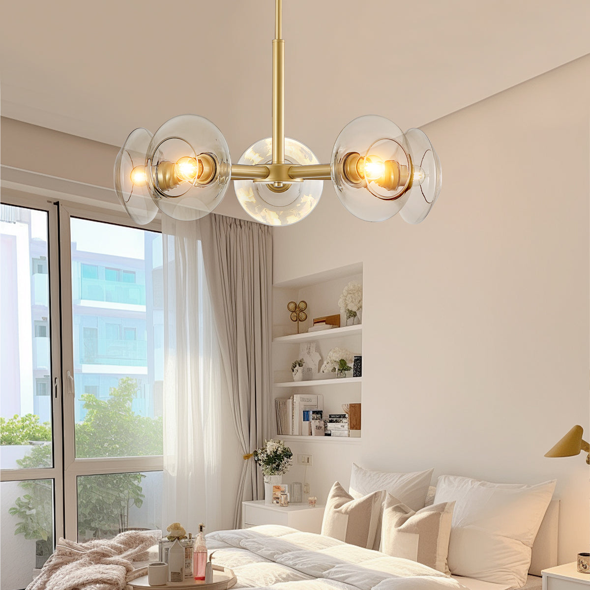 Modern Gold Sputnik Chandelier