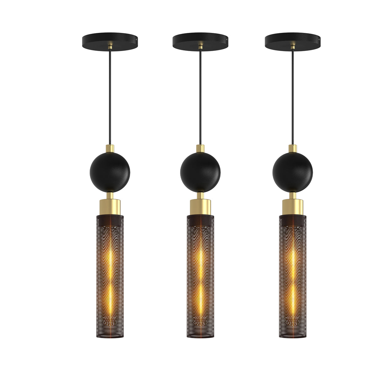 The Corbin Wrought Iron Pendant Light Set