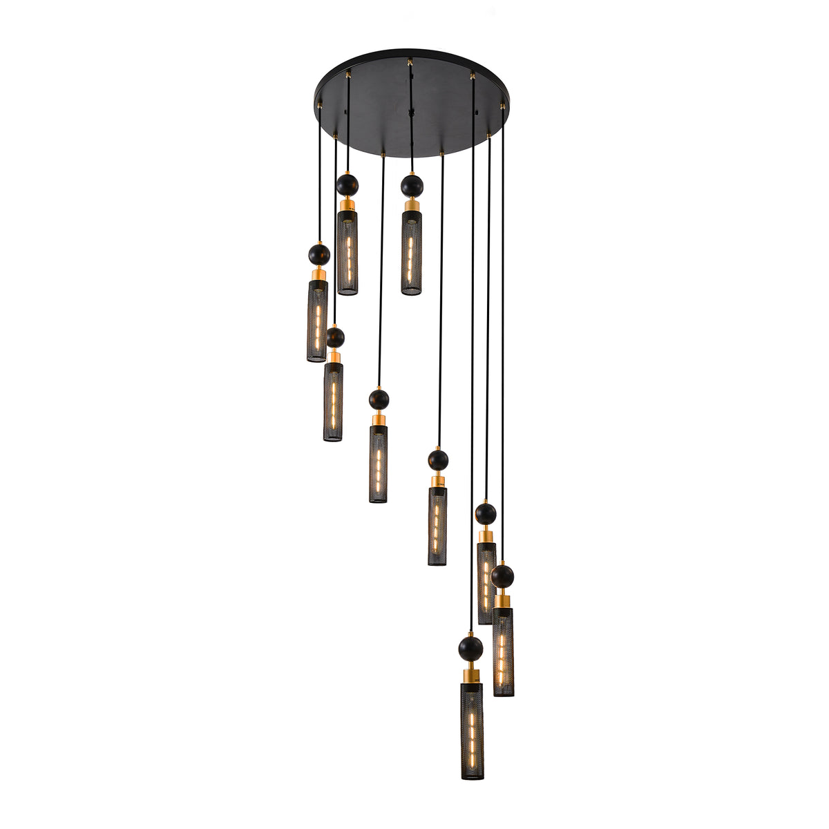 The Bexley Mesh Cylinder Multi-Light Chandelier