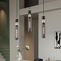 Modern Black and Gold Mesh Pendant Chandelier