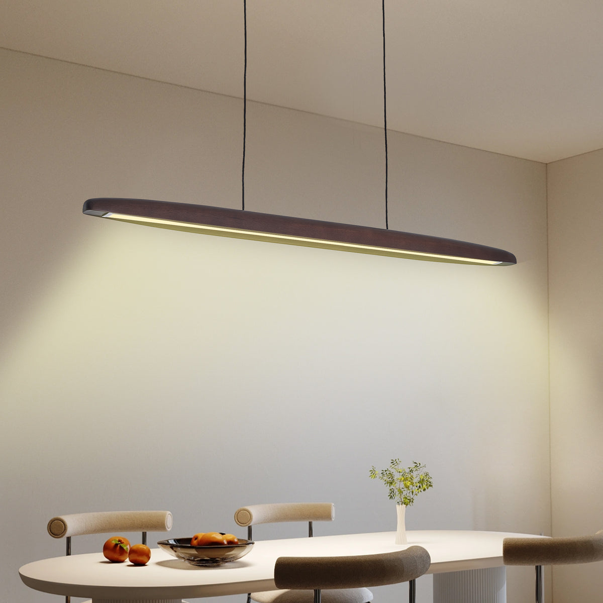 The Solstice Streamline Wood LED Pendant Light