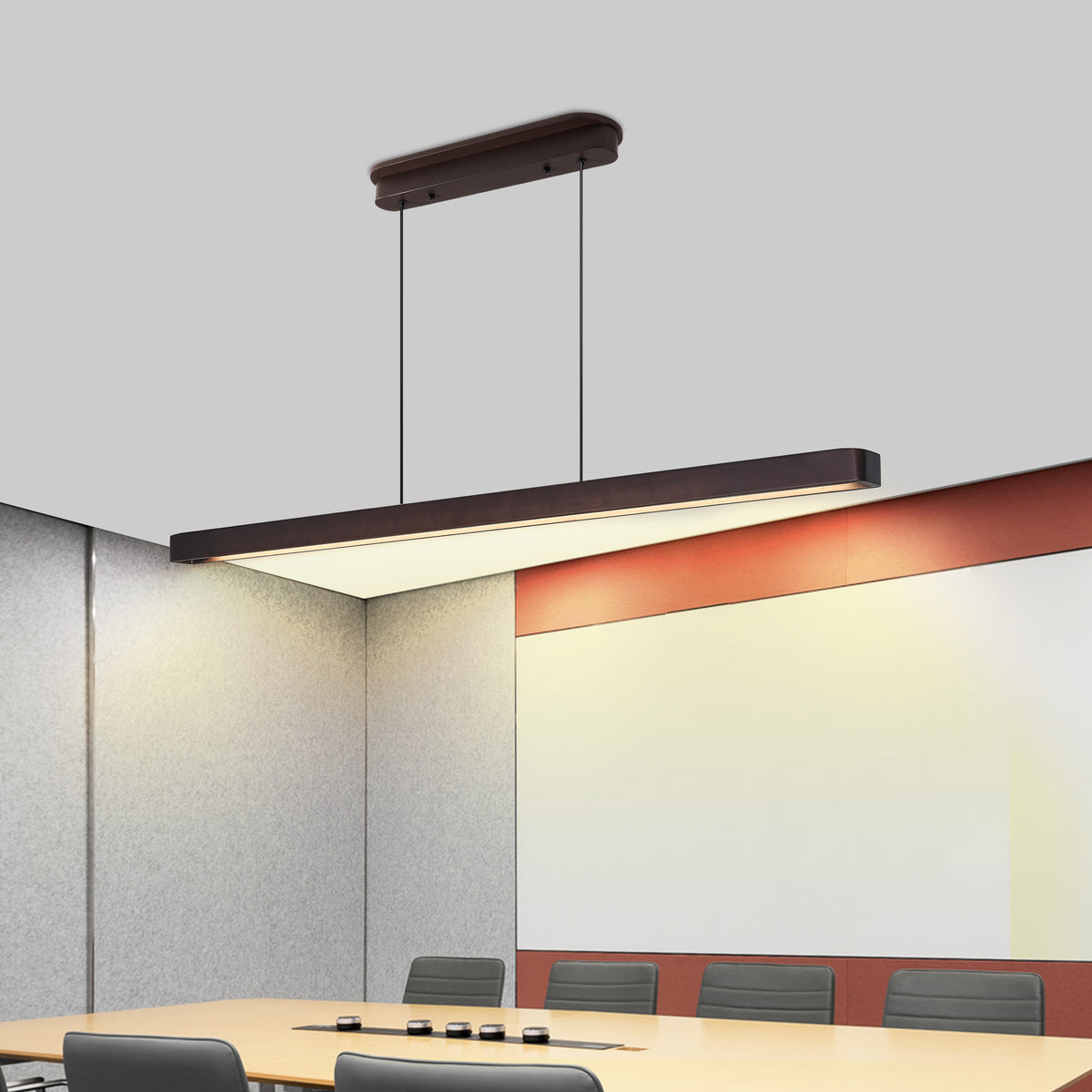 The Amara Walnut Wood LED Pendant Light