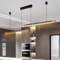 Modern Black and Gold LED Pendant Light
