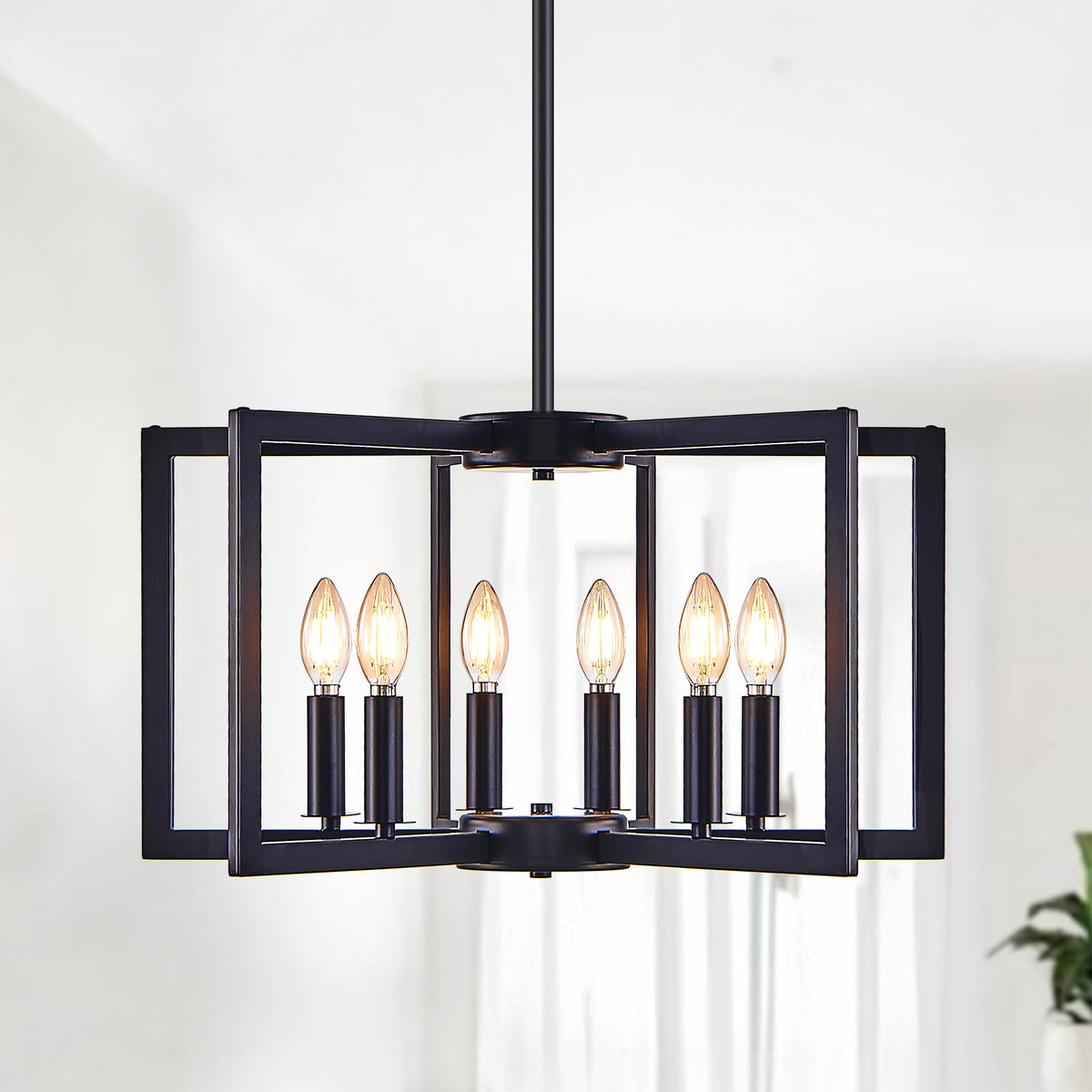 Modern Geometric Metal Chandelier