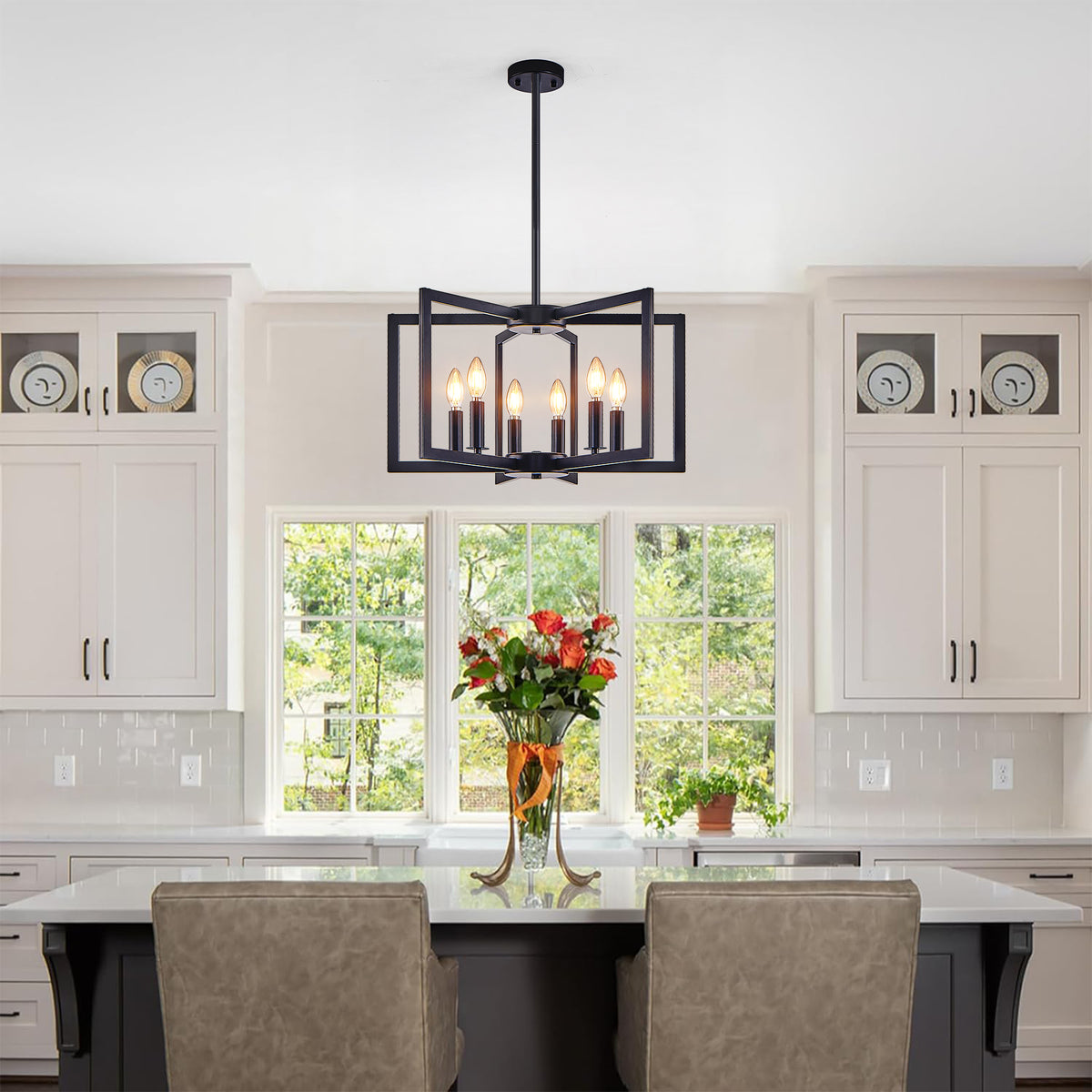 Modern Geometric Metal Chandelier