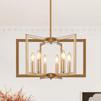 Modern Geometric Metal Chandelier