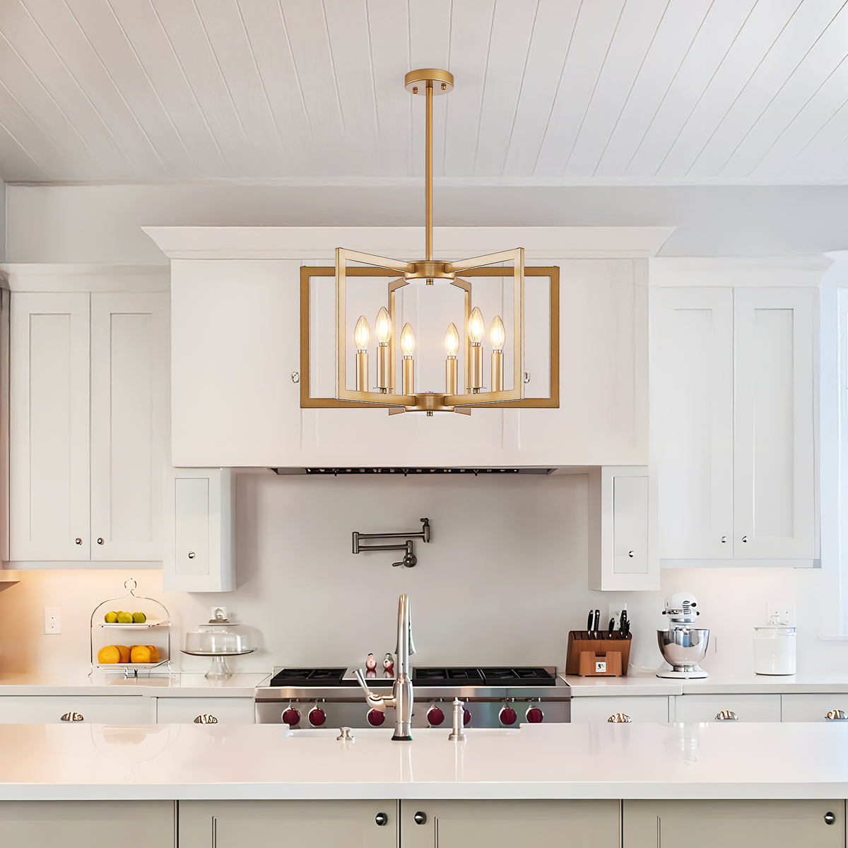Modern Geometric Metal Chandelier
