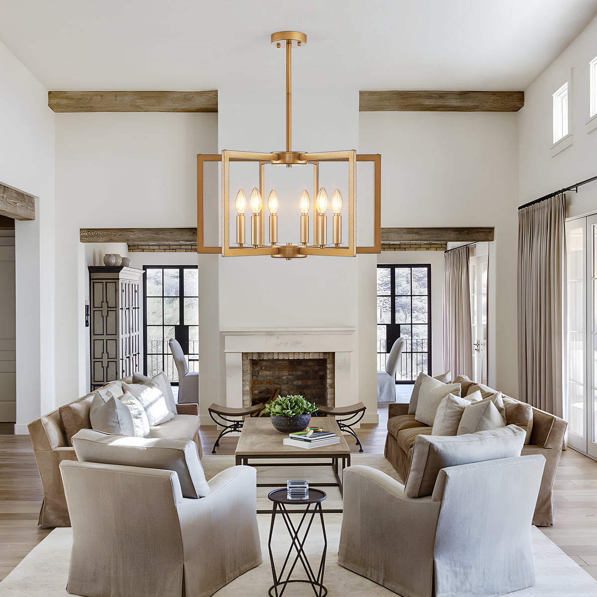 Modern Geometric Metal Chandelier